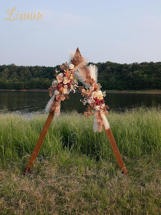 Wedding Arch Flowers, Artificial Flowers for Decoration, Large Flower Swag for Boho Styles Wedding Ceremony Floral Decor - Pack of 2