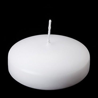 D'light Online Large White Floating Candles 3 Inch Wax Discs for Events, Weddings, Spa, Home Decor, Special Occasions, Cylinder Vases, Centerpieces, Pool and Holidays (Large - 3" (Set of 6), White)