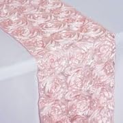 Efavormart Wonderland Rosette Premium Table Runners for Weddings Party Banquets Decor Fit Rectangle and Round Table - Blush