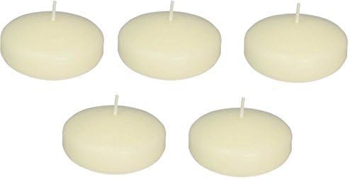 D'light Online Set of 72 Large 3 Inch Floating Candles Bulk Pack for Events, Centerpieces at Weddings, Spa, Pool, Home Décor, for Cylinder Vases, Special Occasions and Decor (Ivory)