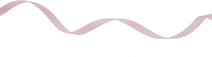 Solid Grosgrain Ribbon 25 Yard Each Roll 100% Polyester Woven Edge (1/4", Pink)