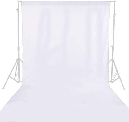 GFCC 10ftx10ft White Backdrop Background for Photography White Photo Booth Backdrop for Photoshoot Photography Background Screen Video Recording Parties Curtain