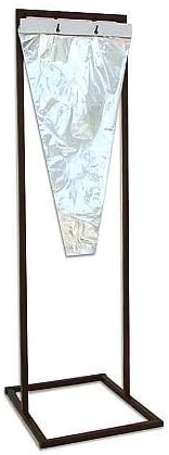 A&A 100 pcs Clear Flower Bags Wrapping, Cellophane Bouquet Sleeves Packing Wrap, Transparent Waterproof Plastic Sleeves Bags (9x14x3.5 in.)
