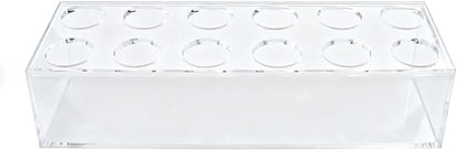 Acrylic Flower Vase Rectangular Centerpiece, 12 Inch Clear Rectangle Floral Vase for Dining Table