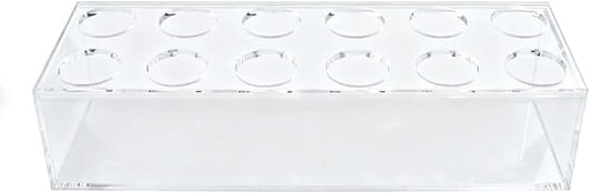 Acrylic Flower Vase Rectangular Centerpiece, 12 Inch Clear Rectangle Floral Vase for Dining Table