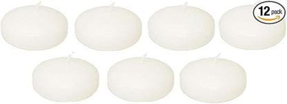 D'light Online Floating Candles Bulk Pack for Events, Weddings, Spa, Home Decor, Special Occasions and Holiday Decorations (Large - 3" (Set of 12), Pale Ivory)