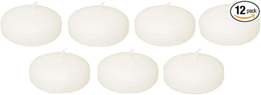 D'light Online Floating Candles Bulk Pack for Events, Weddings, Spa, Home Decor, Special Occasions and Holiday Decorations (Large - 3" (Set of 12), Pale Ivory)