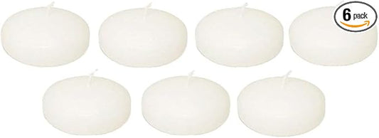 D'light Online Floating Candles Bulk Pack for Events, Weddings, Spa, Home Decor, Special Occasions and Holiday Decorations (Large - 3" (Set of 6), Pale Ivory)