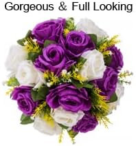 Flower Centerpieces for Wedding Tables: Wedding Table Decorations Purple & White Flower Balls Centerpieces for Engagement Cerebration Party Center Pieces 10 Packs