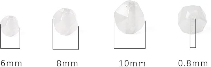 Faceted Natural White Agate Stone Round Beads 8mm 36cm/Strand for Jewelry Making