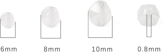 Faceted Natural White Agate Stone Round Beads 6mm 36cm/Strand for Jewelry Making