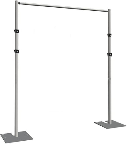 Portable Pipe and Drape Heavy Duty Backdrop Stand, ADJ Metal Frame and Heavy Metal Base for Wedding, Birthday Party, Photography Backdrop (Tall(4-10FT) & CrossPipe-10FT)