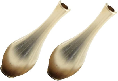 TOYANDONA 2pcs Mini Brass Vases Small Decorative Flower Containers for Table Wedding Living Office Modern Chic Design Easy to Clean Stylish Home Decor