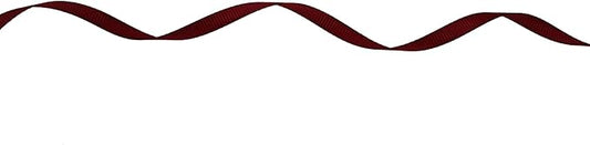 Solid Grosgrain Ribbon 25 Yard Each Roll 100% Polyester Woven Edge (1/4", Dark Red)
