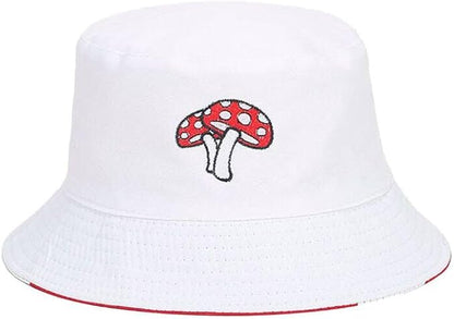 Bucket Hat for Women Men, Cotton Reversible Double Side Wear Sun Hats Beach Fisherman Hat