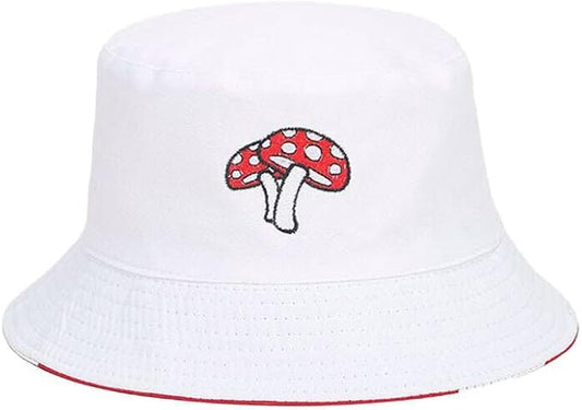 Bucket Hat for Women Men, Cotton Reversible Double Side Wear Sun Hats Beach Fisherman Hat