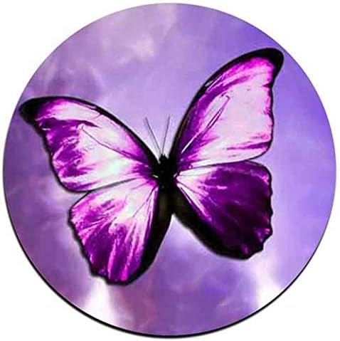 Beautiful Butterfly Round Coaster Set - Made of Recycled Rubber - Set of 4
