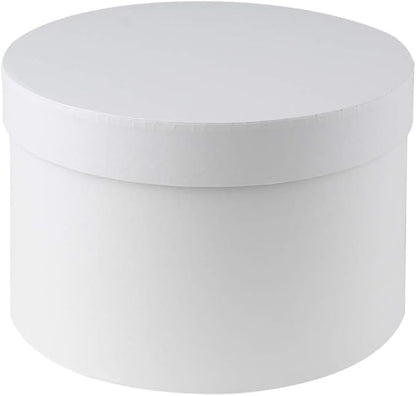 Briful Round Gift Boxes with Lids Set of 4 White Gift Box Assorted Sizes Nesting Gift Boxes for Presents Birthday Bridesmaid Wedding Valentines Christmas Party Favor Boxes