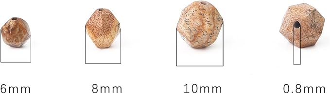 Faceted Natural Brown Picture Jasper Stone Round Beads 10mm 36cm/Strand for Jewelry Making
