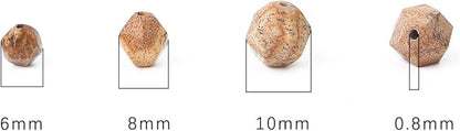 Faceted Natural Brown Picture Jasper Stone Round Beads 10mm 36cm/Strand for Jewelry Making