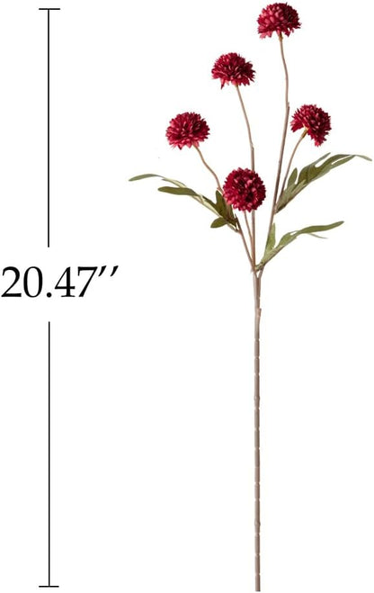 9 pcs Fall Flowers Artificial Pompon Mum - Fake Kiku Flowers Silk Small Mini Chrysanthemum Ball Faux Mum Decor for Autumn Filler DIY Bouquet Centerpieces Arrangements Shower(Multicolor-Fall-9Pcs)