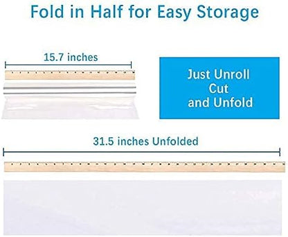 JOYIT 330 ft Cellophane Wrap Roll (31.5 in x 330 ft) - 3 Mil Thicken, Clear Bags, Wrapping Paper for Flower Gift Baskets (31.5" fold into 16")