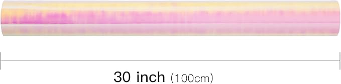 LeZakaa Pink Wrapping Paper Roll, Holographic Iridescent Wrapping Paper for Birthday, Valentine's, Mother's Day, Wedding, Baby Shower, Holiday, Large Roll, 30 inches x 32.8 Feet (92.9 sq.ft.)
