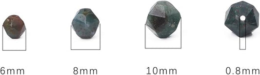 Faceted Natural Indian Agate Stone Round Beads 6mm 36cm/Strand for Jewelry Making