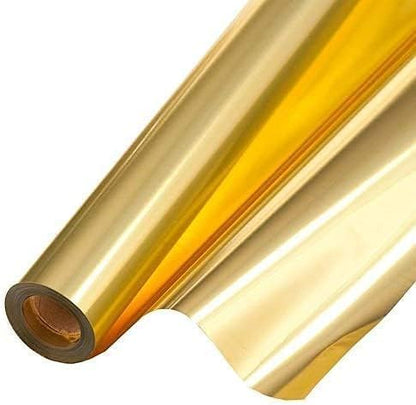 PMU Gift Wrap Mylar Roll Metallic Gold 2-sided, 48 Inches X 50 Ft Roll 1.4 Mil Highly Reflective Mylar Film, Great for Gifts, Birthdays, Christmas, Baskets, Arts & Crafts
