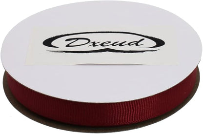Solid Grosgrain Ribbon 25 Yard Each Roll 100% Polyester Woven Edge (5/8", Dark Red)