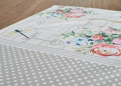 Maison d' Hermine Placemats Set of 2 100% Cotton Washable Cloth Place Mats, Reusable Table Mats for Kitchen Dining Decoration, Party, Wedding, Restaurant Spring/Summer (Champ De Mars, 13" x 19")