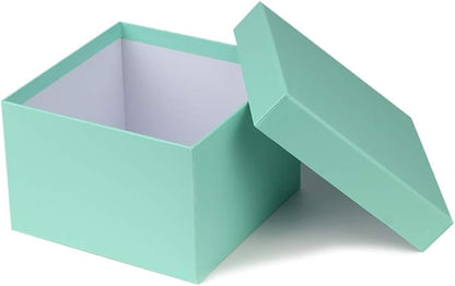 Briful Square Gift Boxes with Lids Set of 4 Teal Green Gift Box Assorted Sizes Nesting Gift Boxes for Presents Birthday Bridesmaid Wedding Valentines Christmas Party Favor Boxes