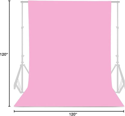 GFCC Pink Backdrop Photography Background - 10ftx10ft Pink Photo Backdrop for Photoshoot Photography Background Screen Video Recording Curtain