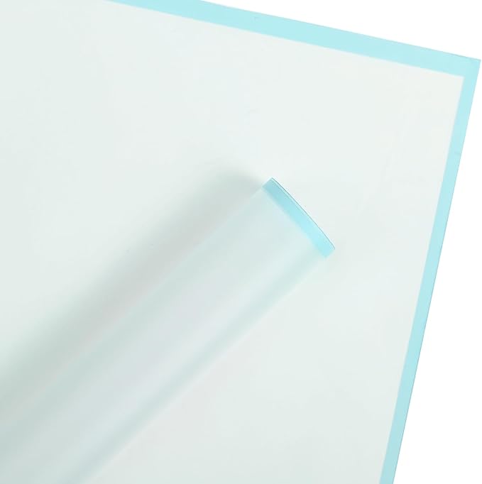 WRAPAHOLIC 20 Sheets Flower Wrapping Paper - 22.4 x 22.4 inch Light Blue Border Water-Resistant Floral Bouquet Wrapping Paper, Florist Supplies Packaging Paper for Wedding Birthday Gift DIY