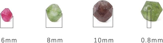 Faceted Natural Tourmaline Agate Stone Round Beads 10mm 36cm/Strand for Jewelry Making