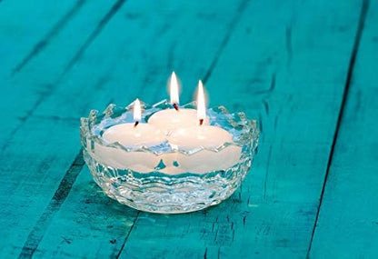 D'light Online Large White Floating Candles 3 Inch Wax Discs for Events, Weddings, Spa, Home Decor, Special Occasions, Cylinder Vases, Centerpieces, Pool and Holidays (Large - 3" (Set of 24), White)