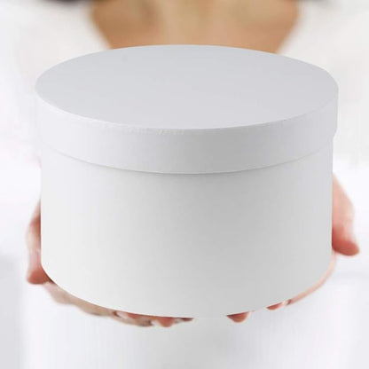 Briful Round Gift Boxes with Lids Set of 4 White Gift Box Assorted Sizes Nesting Gift Boxes for Presents Birthday Bridesmaid Wedding Valentines Christmas Party Favor Boxes