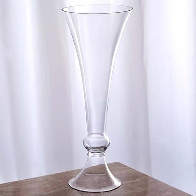 Efavormart 18'' | Pack of 4 Trumpet Glass Vase