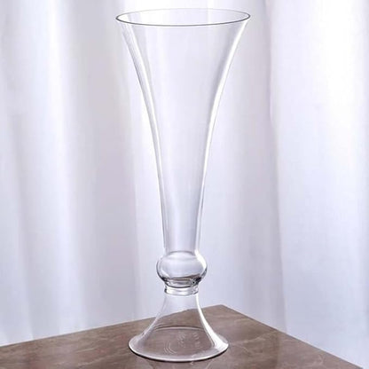 Efavormart 18'' | Pack of 4 Trumpet Glass Vase