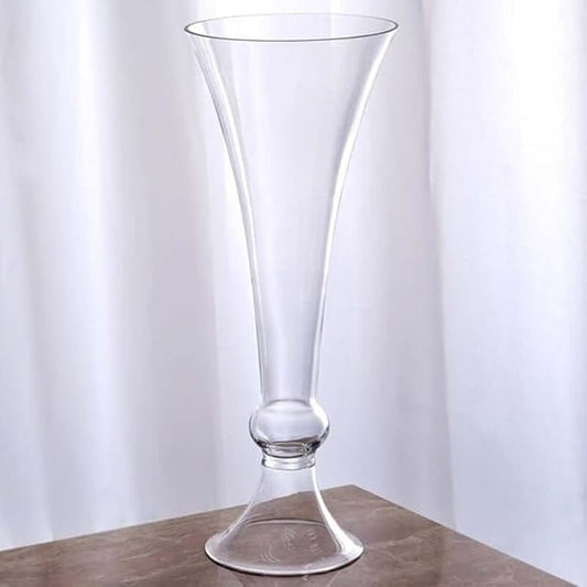Efavormart 18'' | Pack of 4 Trumpet Glass Vase