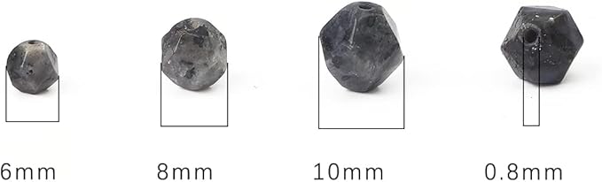 Faceted Natural Black Spectrolite Stone Round Beads 6mm 36cm/Strand for Jewelry Making