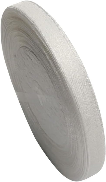 Chenkou Craft Solid Organza Ribbon 3/8" White 1 Roll 50 Yards Craft Bow Party Decoration Packing Ribbons (White, 3/8"(10mm))