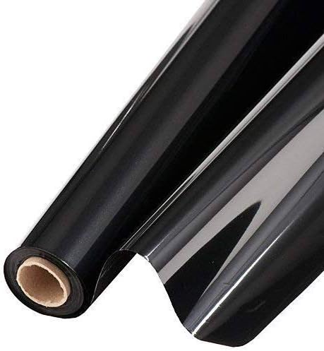 PMU Gift Wrap Mylar Roll Metallic Black 2-sided, 48 Inches X 100 Ft Roll 1.4 Mil Highly Reflective Mylar Film, Great for Gifts, Birthdays, Christmas, Baskets, Arts & Crafts