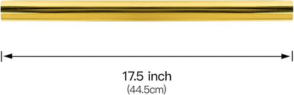 RUSPEPA Gold Metallic Wrapping Paper - Solid Color Paper Perfect for Wedding, Birthday, Christmas, Baby Shower - 17.5 Inches X 32.8 Feet