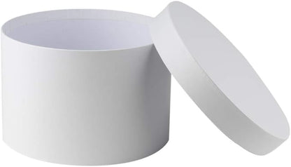 Briful Round Gift Boxes with Lids Set of 4 White Gift Box Assorted Sizes Nesting Gift Boxes for Presents Birthday Bridesmaid Wedding Valentines Christmas Party Favor Boxes