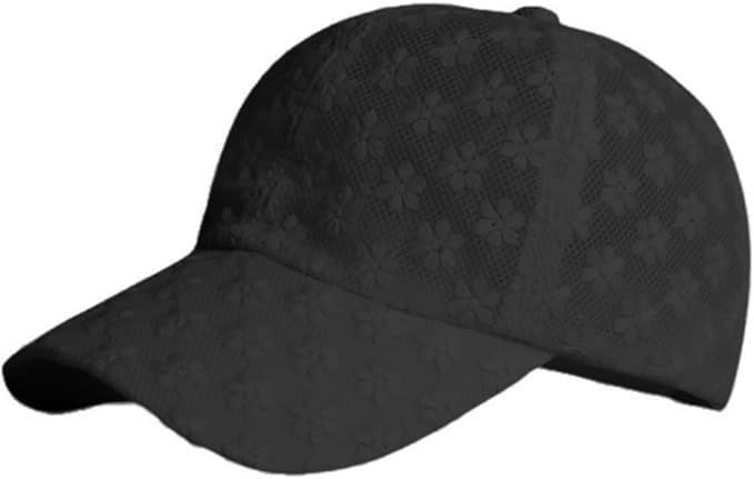 Women's Lace Flower Baseball Cap, Adjustable Hollow Design Summer Sun Hat, Breathable for Casual Outfits Daily Sun Protection
