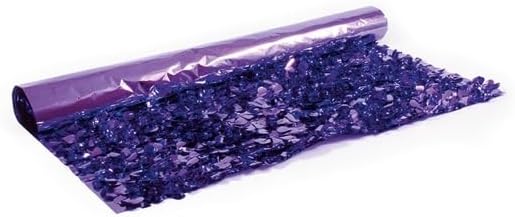 Anderson's Purple Metallic Floral Sheeting, 15 Ft. Parade Float Decoration for Trailers, Parties, Weddings, Proms, Photo Backdrops & Events – Shiny Fringe Garland for Indoor/Outdoor Use