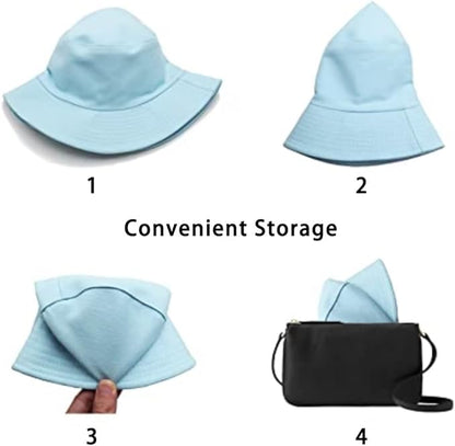 Malaxlx Unisex Bucket Hat Beach Sun Hat Aesthetic Fishing Hat for Men Women Teens, Reversible Double-Side-Wear