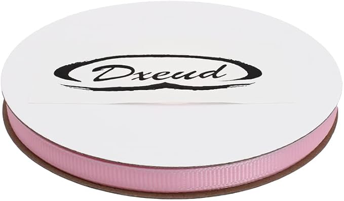 Solid Grosgrain Ribbon 25 Yard Each Roll 100% Polyester Woven Edge (1/4", Pink)