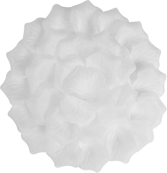 ATFL 2.2'' White Rose Petals Artificial,5000 Pcs White Silk Flower Petals for Weddings,Petalos De Rosas Artificialea para Decoracion